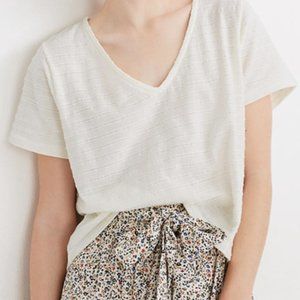 Textured V-Neck Setlist Boxy Top (NEVER WORN)